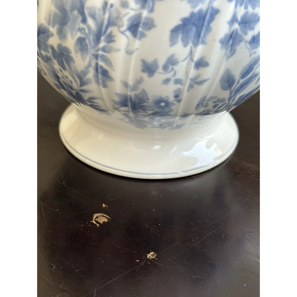 Nikko Tea Roses Coffee Pot & Creamer Blue Floral Japan Porcelain Set